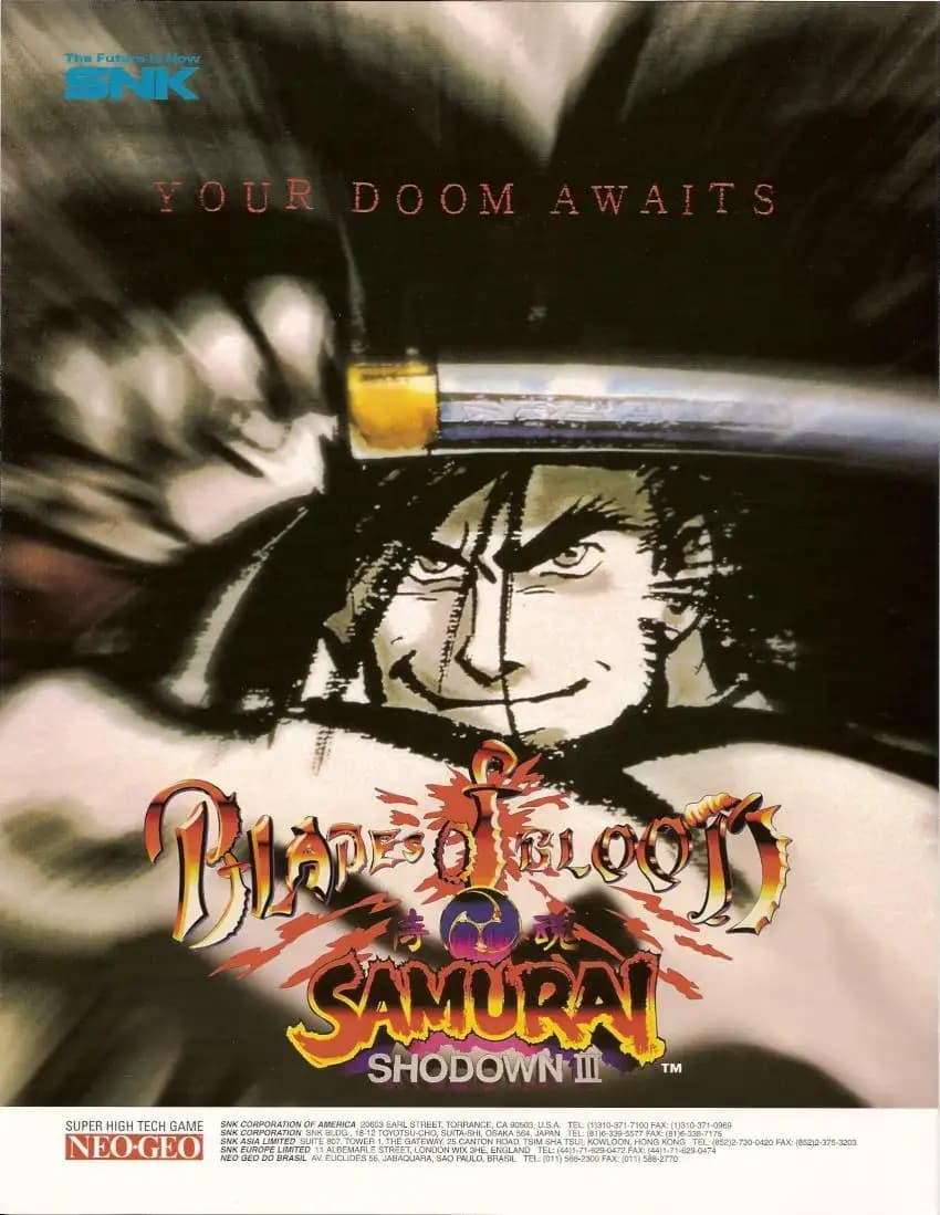 Gioca a Samurai Shodown III: Lame di Sangue e altri giochi retrò online gratuitamente nel nostro Arcade emulatore