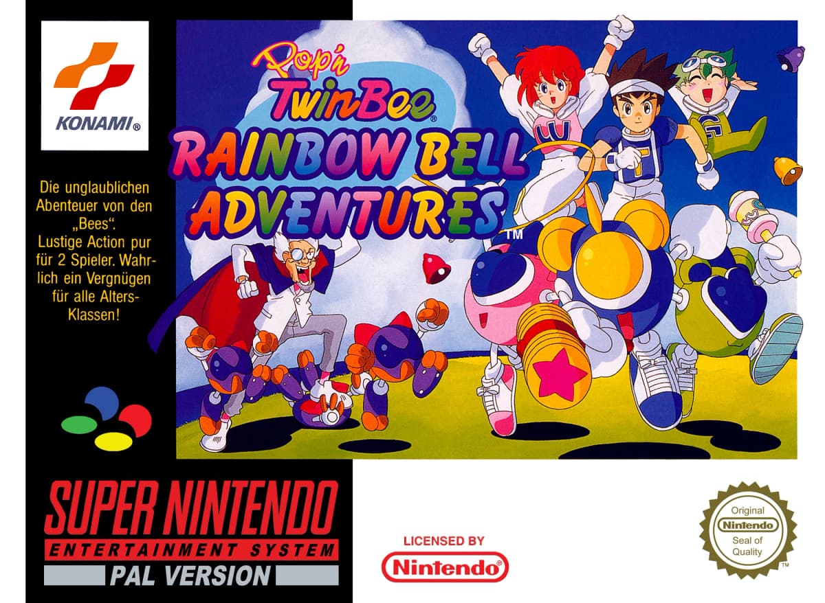 Chơi game retro Pop'n TwinBee: Cuộc Phiêu Lưu Chuông Cầu Vồng trực tuyến miễn phí trên trình giả lập của chúng tôi SNES